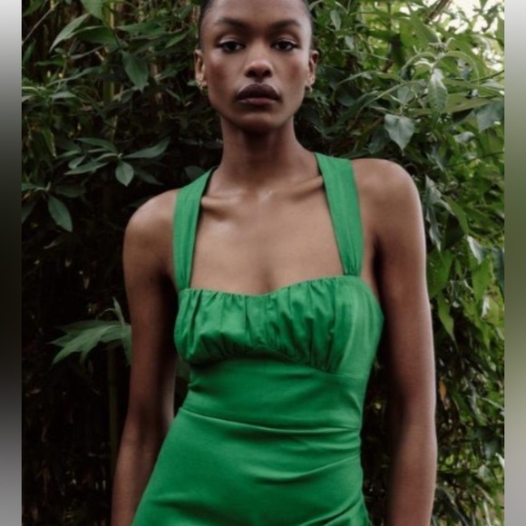 ZARA LINEN BLEND DRESS NWT - Picture 9 of 12